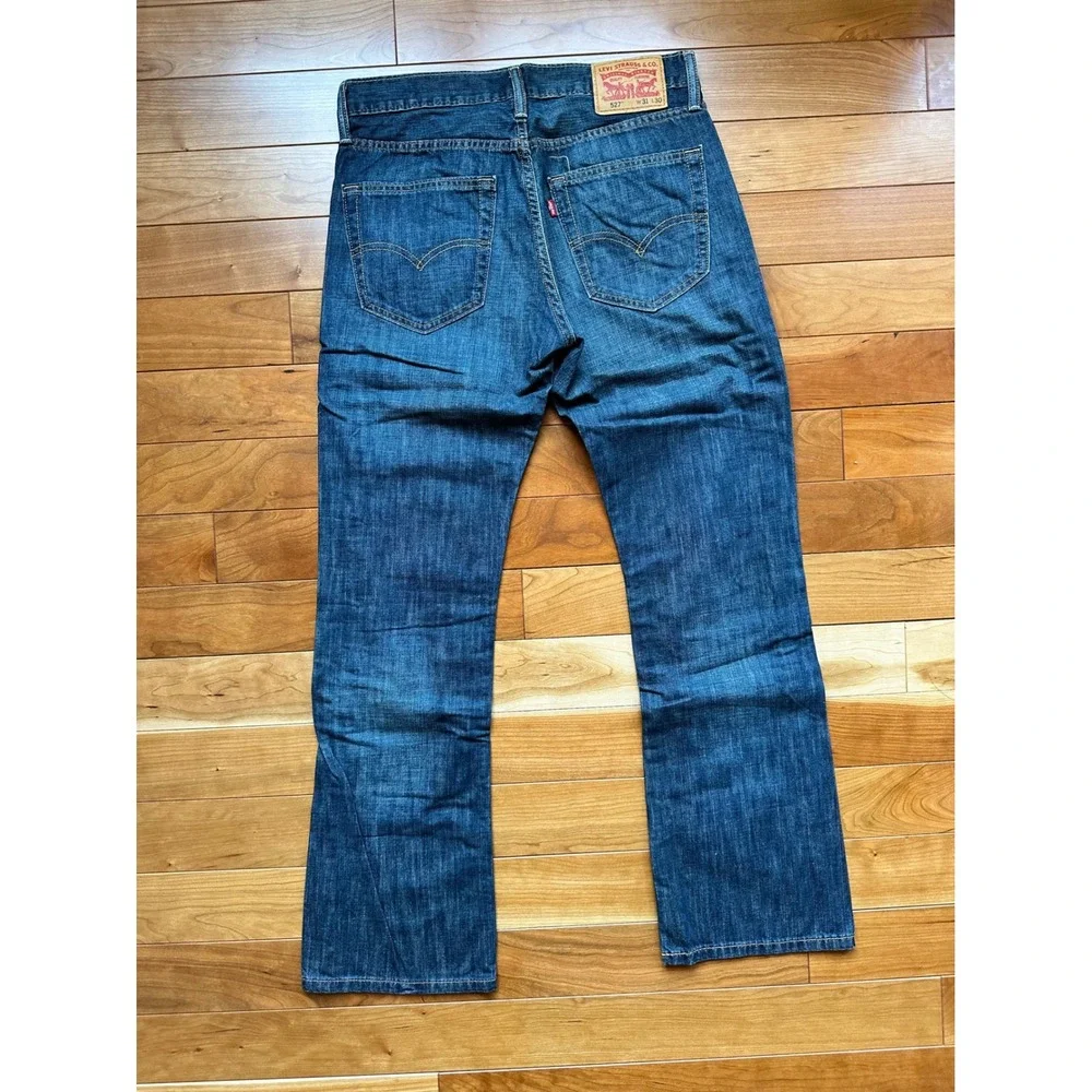 Levis 527 Slim Bootcut‎ Jeans Mens 31x30 Blue Denim Pants Medium Dark Wash